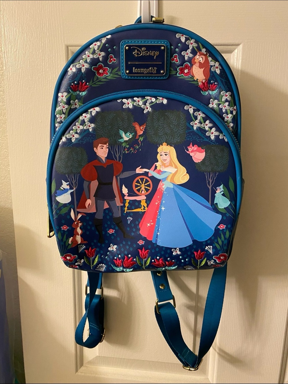 Loungefly Blue Sleeping Beauty Aurora & Prince Backpack